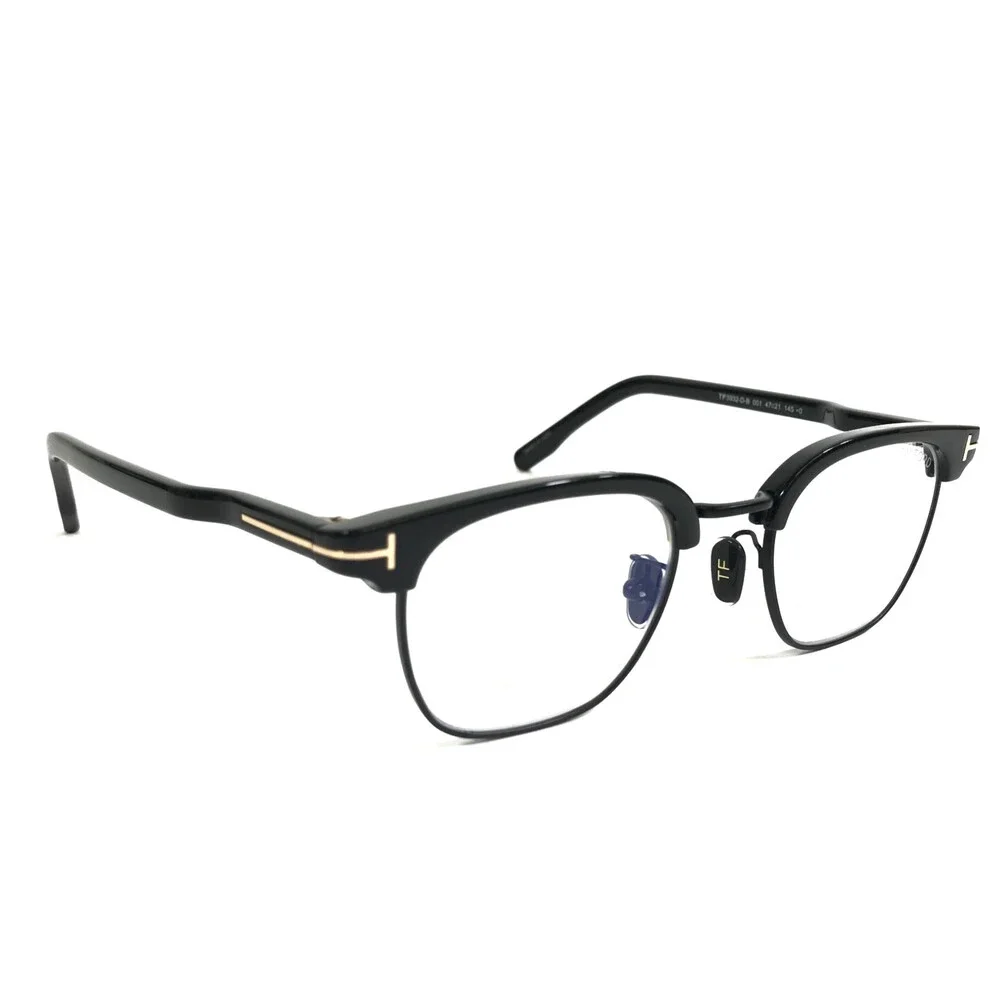 Tom Ford Eyeglasses Frames TF5932-D-B 001 Shiny Black Square Asian Fit 47-21-145